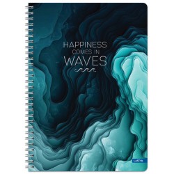 Knyga su spirale A4 80lap. 70g WAVES lang.