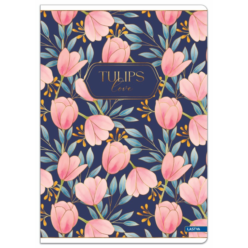 Sąsiuvinis A4 52lap. 80g TULIPS lang.