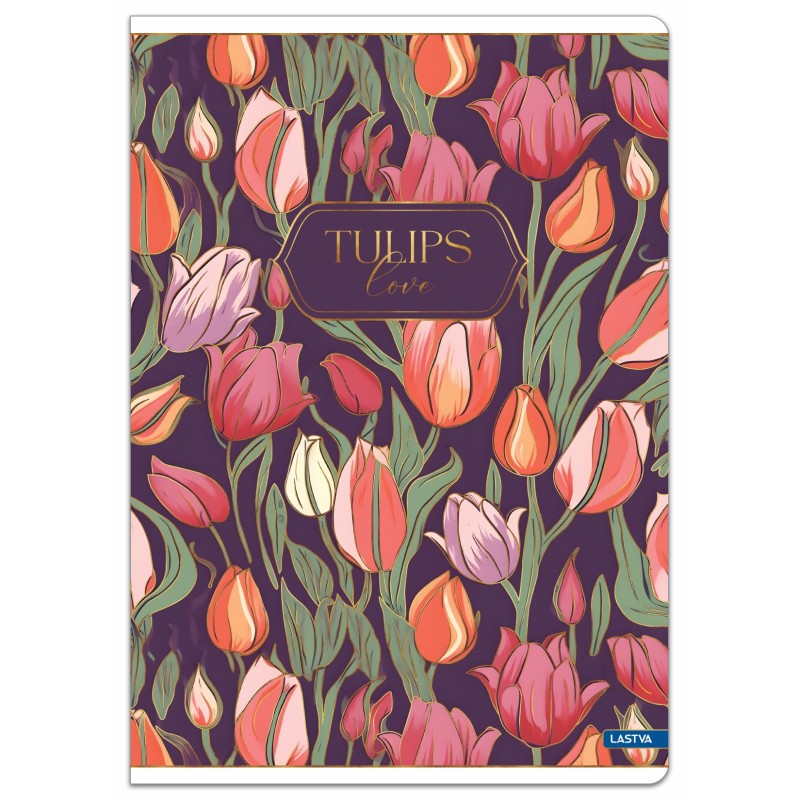 Sąsiuvinis A4 52lap. 80g TULIPS lang.
