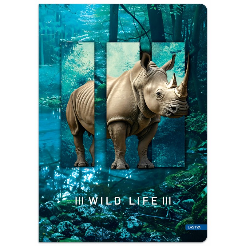 Knyga A5 96lap. 70g WILD LIFE lang.