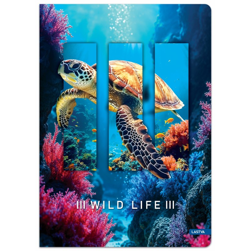 Knyga A5 96lap. 70g WILD LIFE lang.