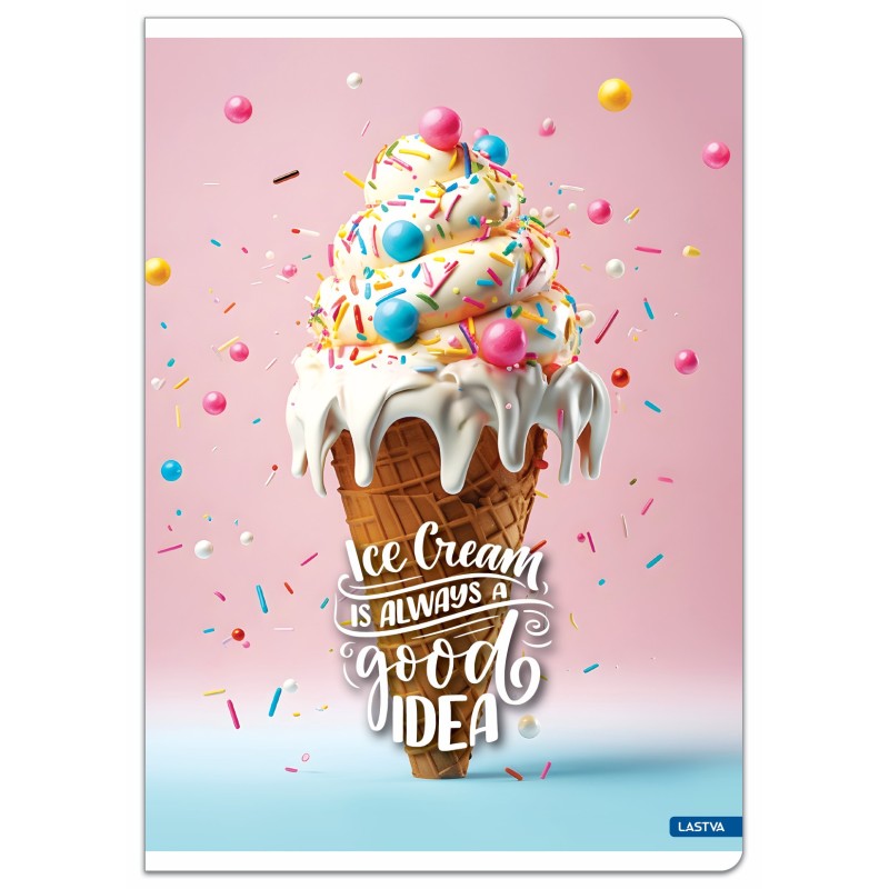 Sąsiuvinis A4 52lap. 70g ICE CREAM lang.