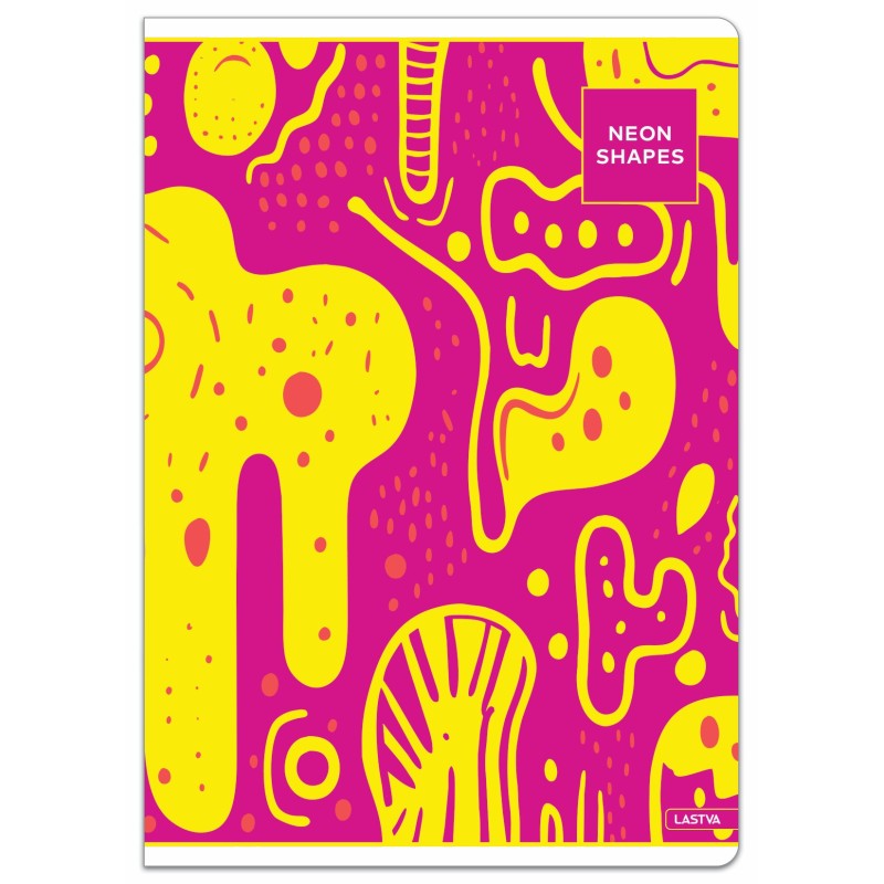 Sąsiuvinis A4 52lap. 80g NEON SHAPES lang.