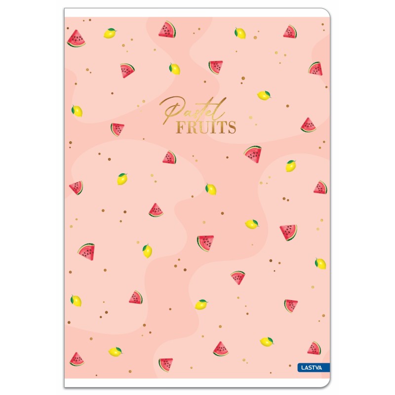 Sąsiuvinis A5 52lap. 80g PASTEL FRUITS linija
