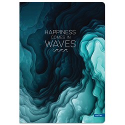 Knyga A4 96lap. 70g WAVES lang.