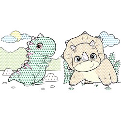 Knygutė spalvinimo vandeniu DINOZAURAI art_selena_ua 20x20 3+