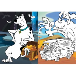 Knygutė spalvinimui su lipdukais SCOOBY- DOO Warner Bros