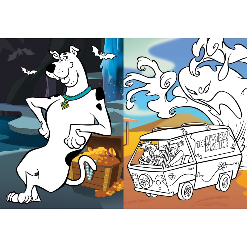Knygutė spalvinimui su lipdukais SCOOBY- DOO Warner Bros
