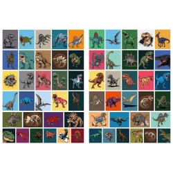 Knygutė spalvinimui su lipdukais PLĖŠRIEJI DINOZAURAI