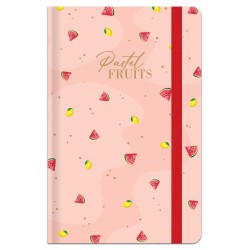 Užrašų knygutė A6 96lap. 70g PASTEL FRUITS lang.
