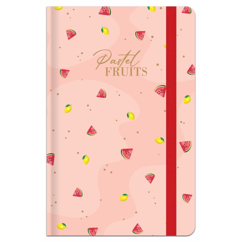 Užrašų knygutė A6 96lap. 70g PASTEL FRUITS lang.