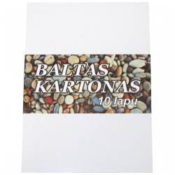 Baltas kartonas A4/10lapų 350g